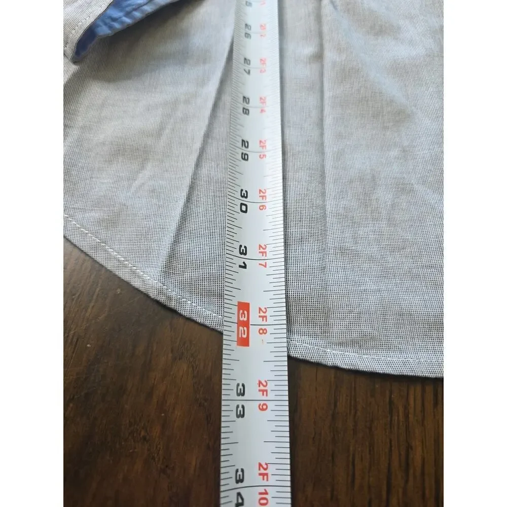 Banana Republic Shirt Mens XL Grant Fit Blue Long Sleeve Button 100%‎ Cotton